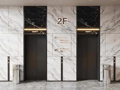 Elevator Hall Elevator Hotel Elevator Shopping Mall Elevator Away 3d model