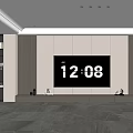 Modern TV Background Wall Design With Wooden Panels Floating Shelves And Neutral Tones Decor