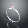 Shiny Silver Ring with Pink Gemstone Minimalist Design Elegant Accessory for Daily Wear