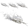 Decorative Garden Water Ornament With Splashing Droplets And Flowing Stream