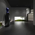 Modern Open Concept Kitchen Interior Design With Island Counter Cabinets And Lighting