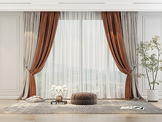 Modern Curtains 3d model