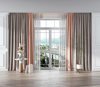 Modern Curtains 3d model