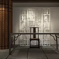 Traditional Chinese Tobacco And Alcohol Store Interior With Wooden Shelves And Product Displays