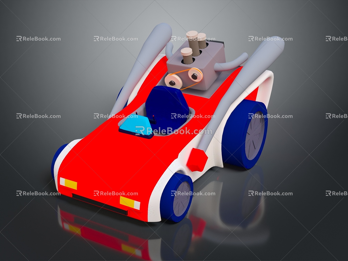 Modern toy car car kart toy car children's toy 3d model