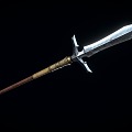 Chinese spear, lance, cold weapon 3d model