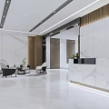 Modern Front Desk Real Estate Lobby 3d model
