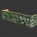 Modern Stone Wall Bar Counter Design With Irregular Stones And Reflective Surface