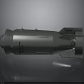 Advanced Silver Metallic Military Missile With Detailed Fins And Technical Structure