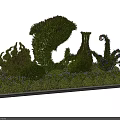Artistically Trimmed Decorative Bushes Shaped Into Creative Garden Sculptures With Lush Foliage