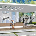 Modern Gallery Frame Special-shaped Landscape Gallery Frame Folding Line Leisure Gallery Frame 3d model
