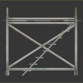Sturdy Industrial Metal Scaffolding Equipment with Platform Ladder and Frame Structure