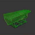 Old Rusted Boat Displayed On Black Metal Stand Against Gray Background