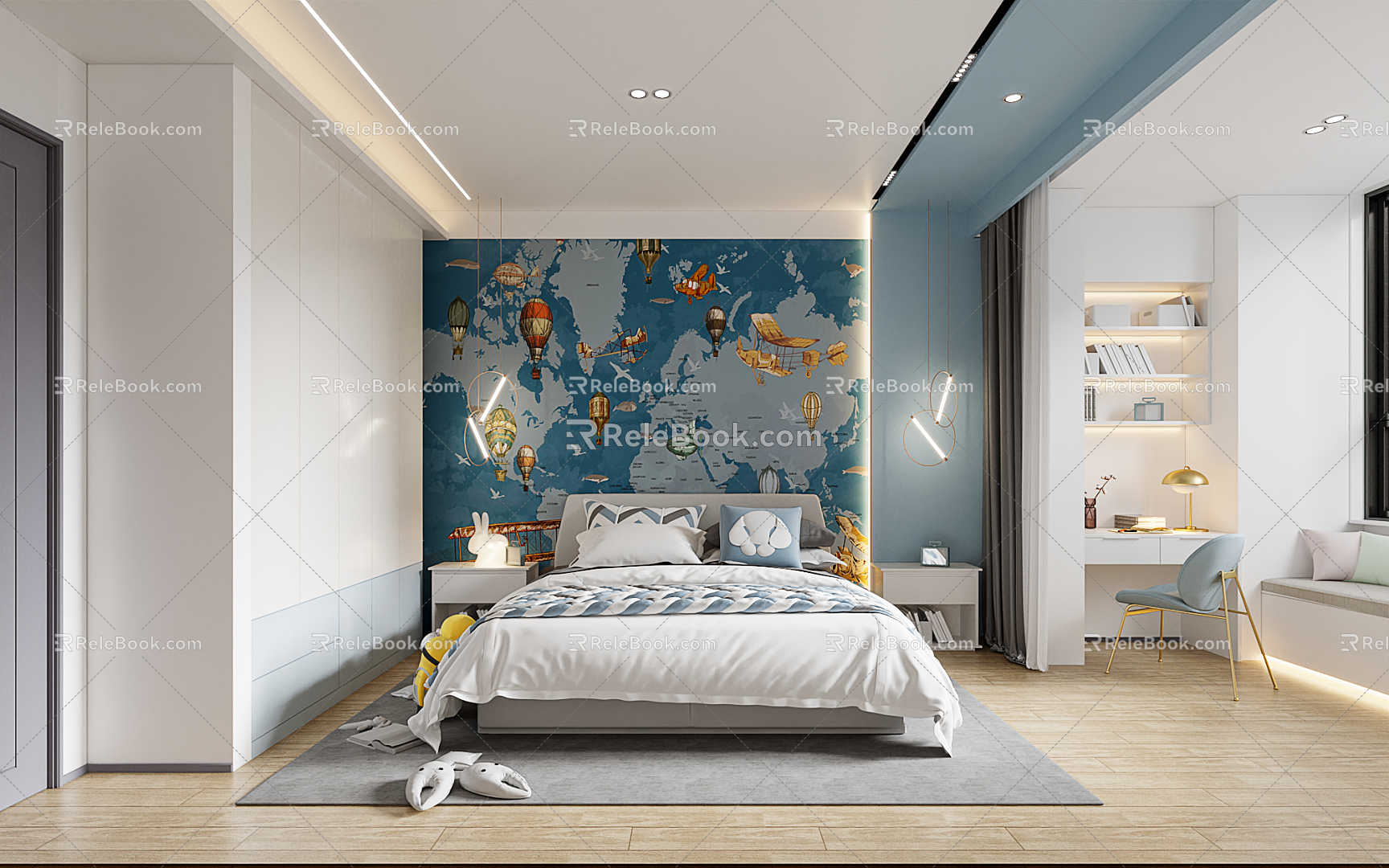 Modern Children's Room 3d model