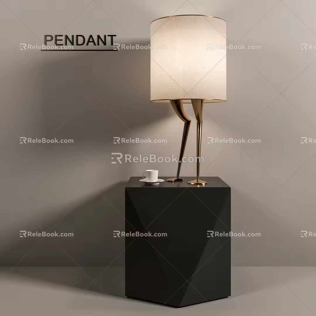 Light Luxury Table Lamp Chicken Leg Table Lamp 3d model