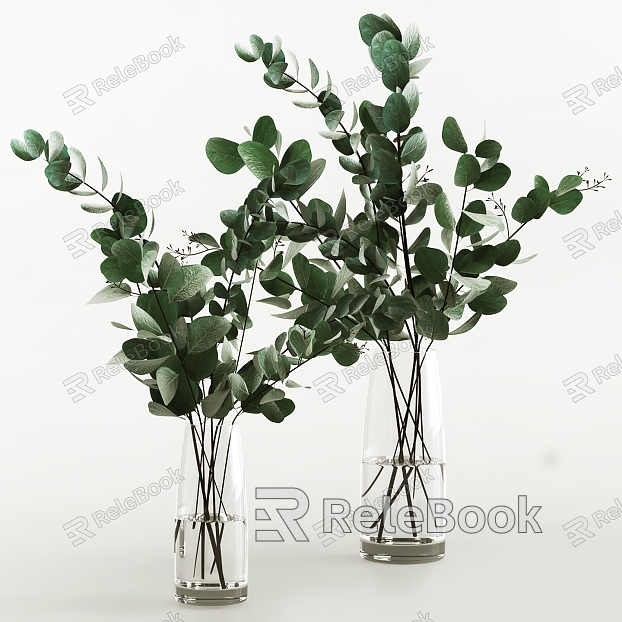 modern vase hydroponic green plant flower arrangement green plant model