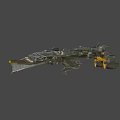 Futuristic Sci Fi Spaceship With Dark Exterior Yellow Accents And Control Panels