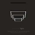 Modern Annular Pendant Light With Geometric Design And Black Frame LED Strips