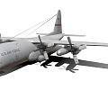 US Air Force Passenger Aircraft With Four Propellers And Military Markings