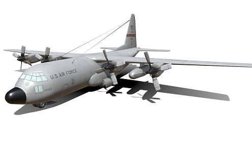 Hercules transport aircraft 3d model