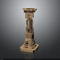 Classical Roman Column Architectural Design With Carved Details Base And Top Capital