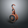 Heavy Duty Industrial Lifting Pulley With Steel Hook And Rotating Wheel Assembly