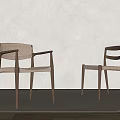 Modern Woven Accent Chairs with Wooden Frame and Tree Shadow in Natural Light