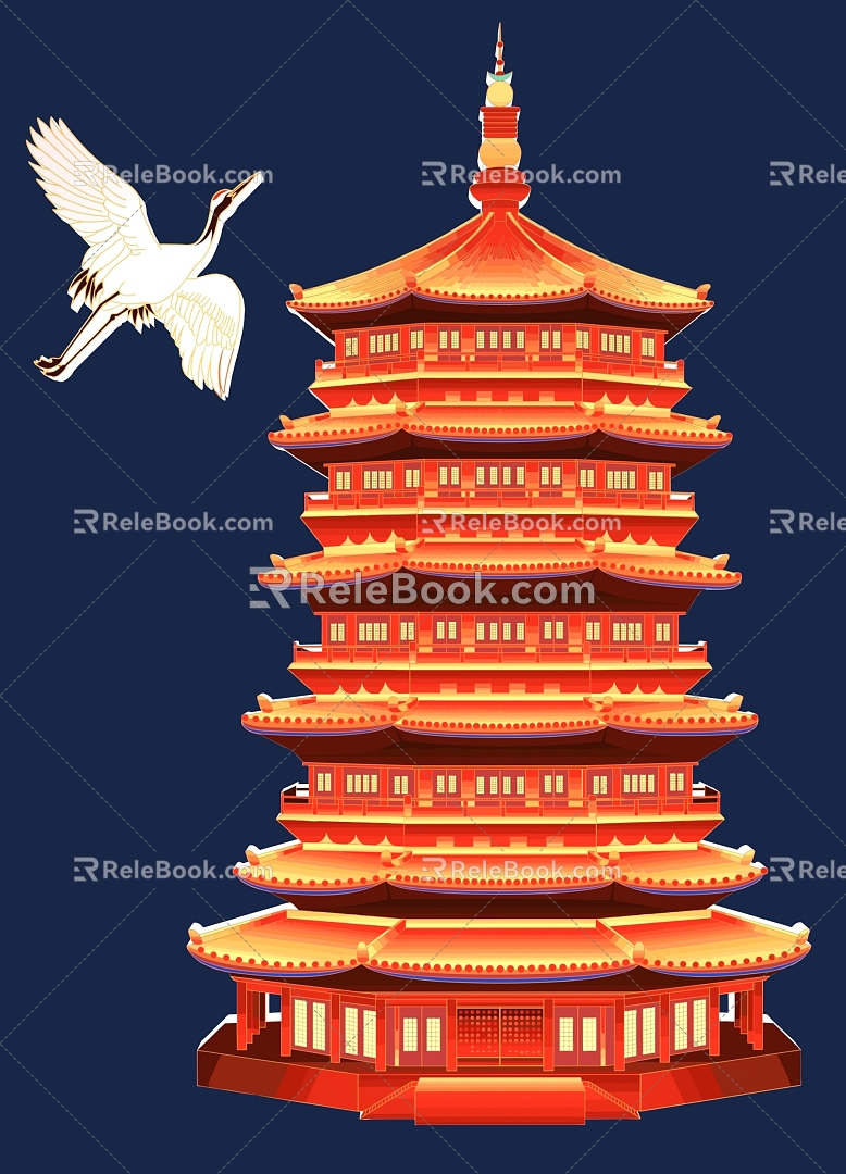 Architecture New Architecture National Tide Architecture Architecture Ancient Architecture Drum Tower Temple of Heaven Pagoda Zen Temple Buildings Temple 1 3d model