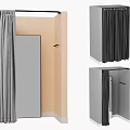 Gray And Black Curtain Installations With Soft Fabric For Various Modern Room Interiors