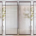 Modern partition glass partition 3d model
