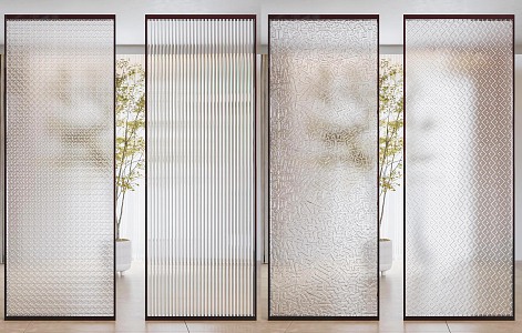 Modern partition glass partition 3d model