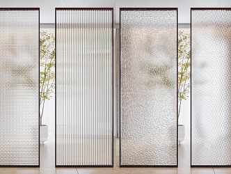 Modern partition glass partition 3d model