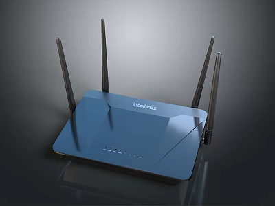 Sleek SHIELDMAX Wireless Router With Multiple Antennas And Modern Design For Home Networks 3d model