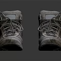 Gray High Top Casual Sneakers With Laces And Worn Soles For Everyday Wear
