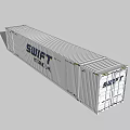 53-foot freight container SWIFT marine container ocean shipping container 3d model
