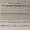 Decorative Gypsum Cornice Mouldings With Various Ornate Patterns For Interior Design 3d model