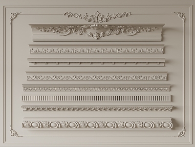 French plaster line 3d model