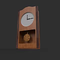 Vintage Wooden Clock With Pendulum And Classic Design For Home Decor