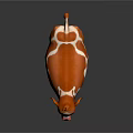 Cute Cartoon Cow Character With Orange White Spots And Playful Design