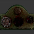 Green Walkie Talkie With Long Antenna And Control Buttons On Dark Background