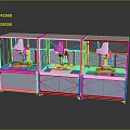 Three Automated Precision Equipment Units With Transparent Enclosures And Control Panels