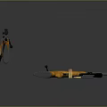 Vintage Rifles With Wooden Stocks Scope Long Barrel And Bullets