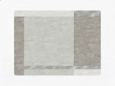 Modern Square Rug With Gray Geometric Block Pattern And Neutral Tones 3d model