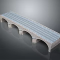 Classic Stone Arch Bridge Structure Featuring Multiple Arches Stone Piers and Smooth Deck Surface