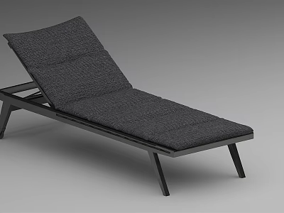 Modern Minimalist Lounge Chair With Upholstered Fabric Cushion And Metal Frame 3d model