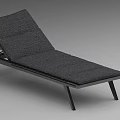 Modern Minimalist Lounge Chair With Upholstered Fabric Cushion And Metal Frame