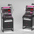 DANCE ROSE Cosmetic Display Cabinets With Black Pink Design Lipsticks And Drawers