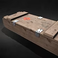 Wooden Crate For 5.56 MM Ammunition With 100 Rounds Labels
