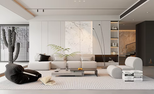 modern living room 3d model