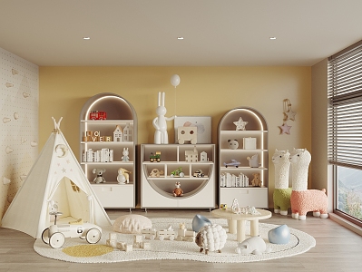 Children's Playroom Toy Room Children's Activity Room Children's Toys Doll 3d model